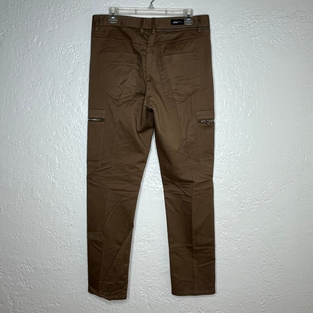 Karl Lagerfeld Women's Khaki Straight Leg Utility Cargo Pants Size 32 - Picture 2 of 6